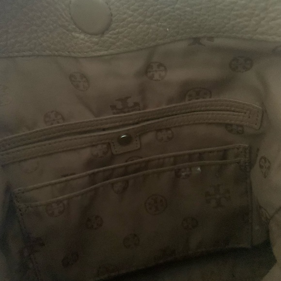 Tory Burch Pebbled Leather Hobo Shoulder Bag Purse - Picture 11 of 13